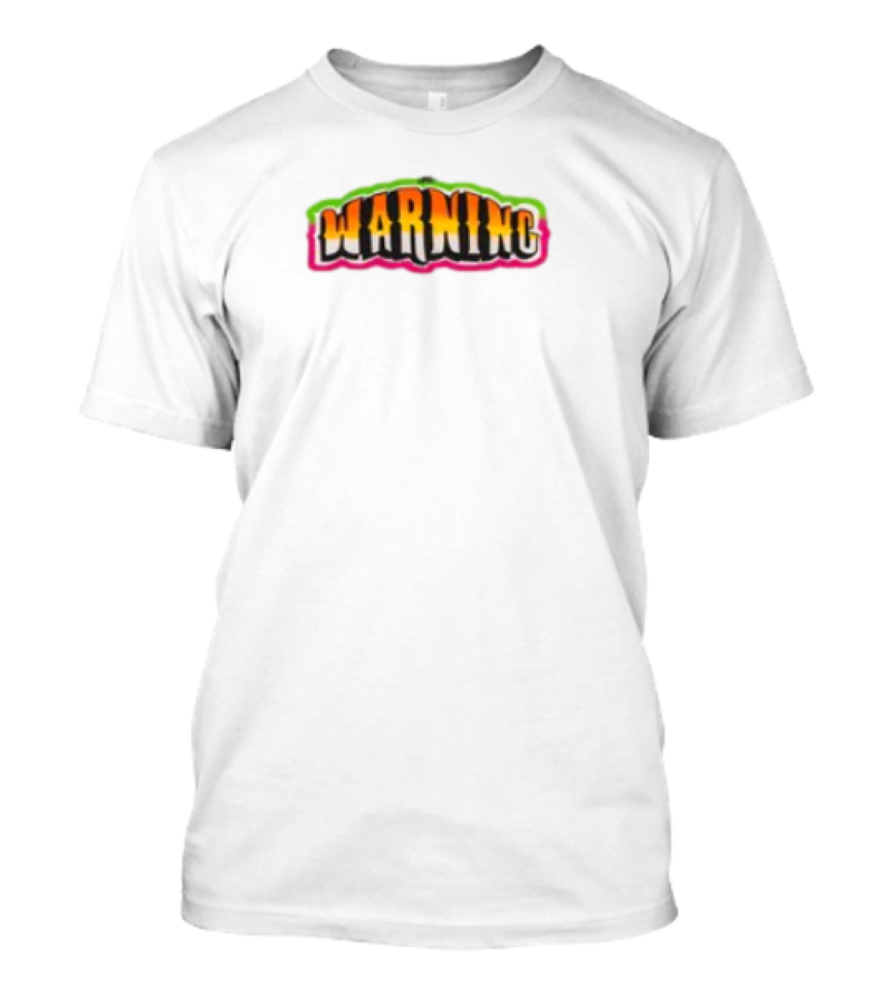The Warning Neon Gradient Text T-Shirt