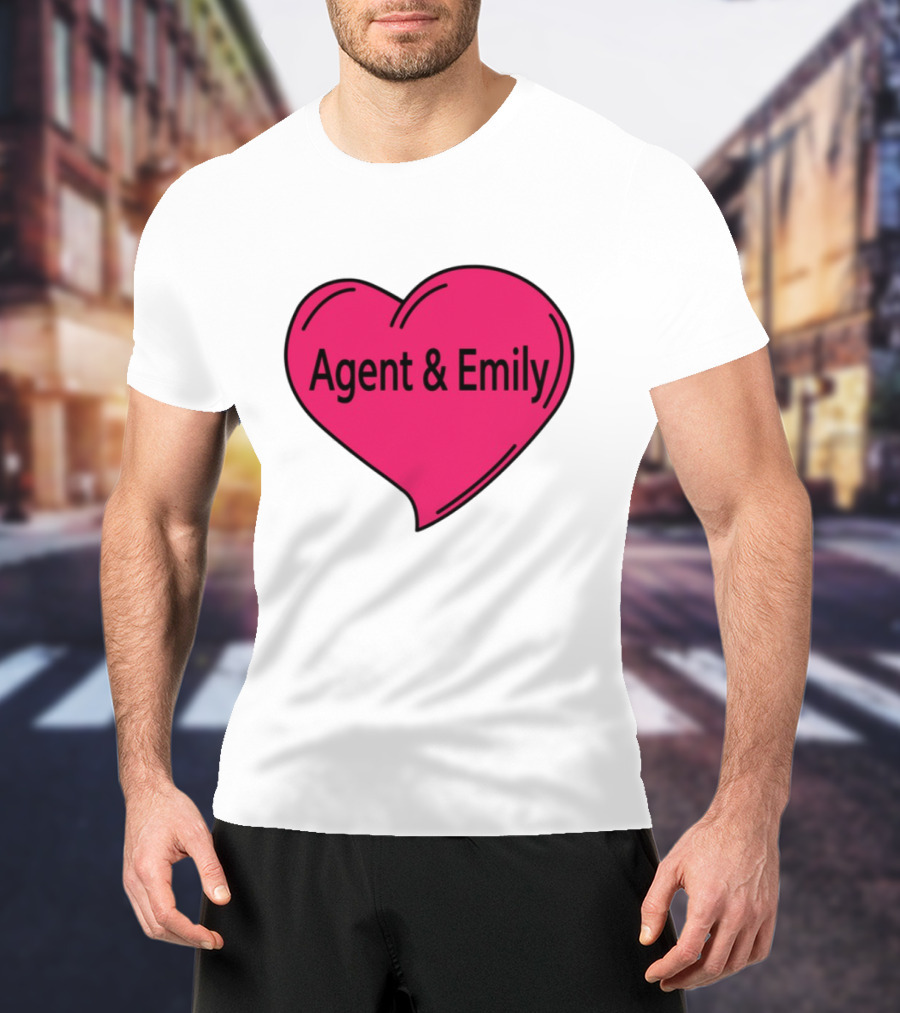 Agent & Emily Pink Heart T-Shirt