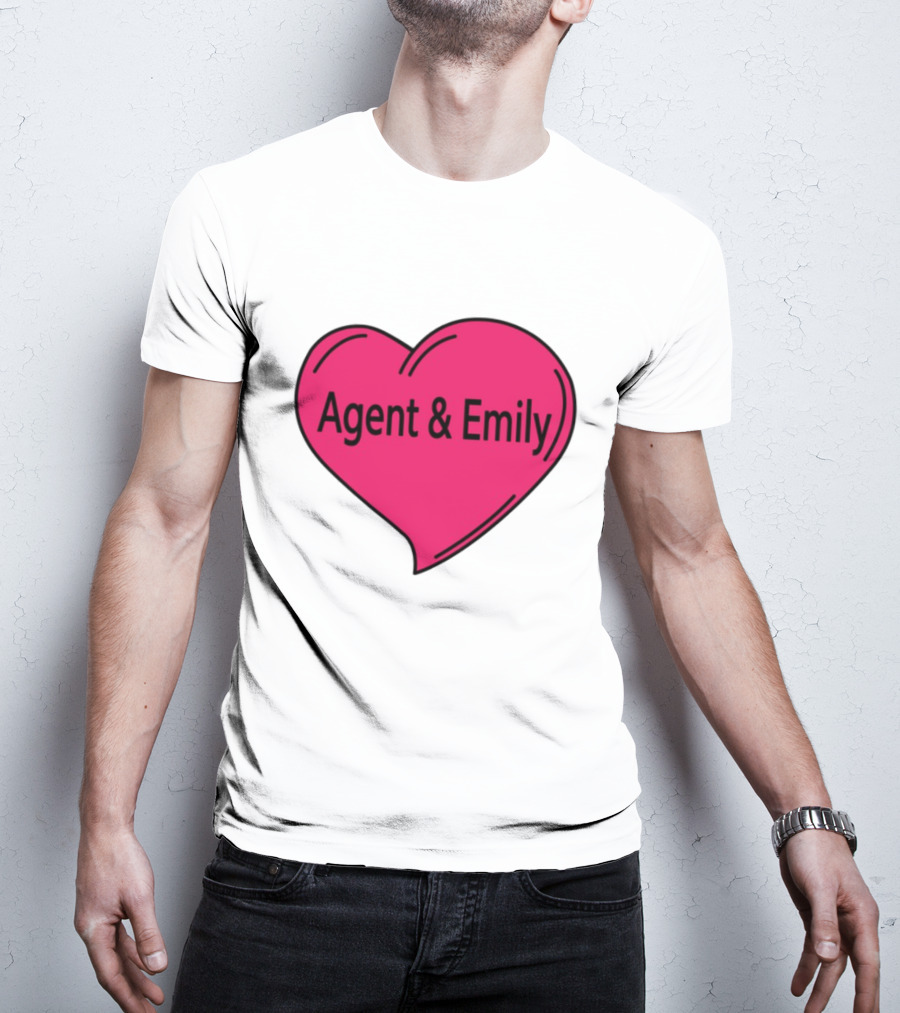 Agent & Emily Pink Heart T-Shirt