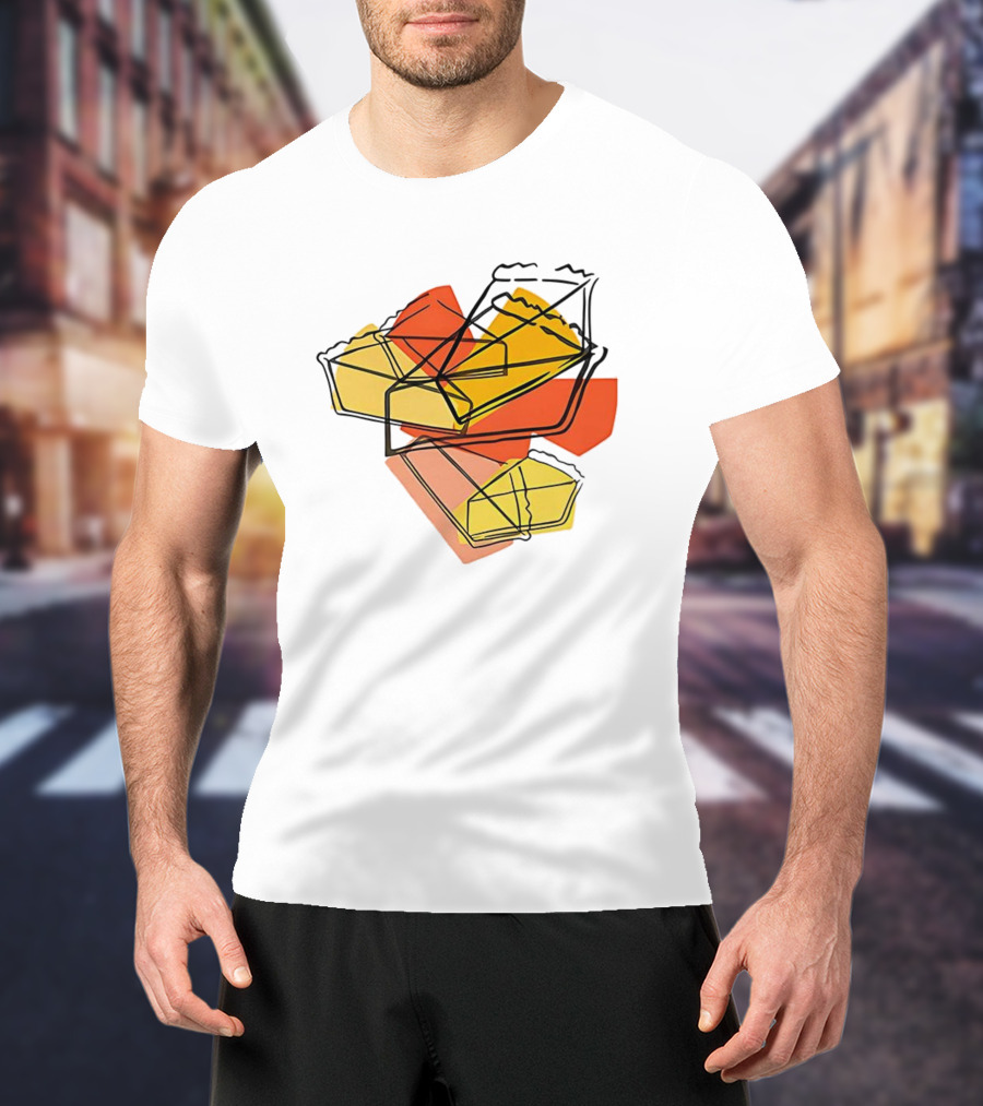 Cake Cosmopolis Sweets Abstract Geometric Layered Design T-Shirt