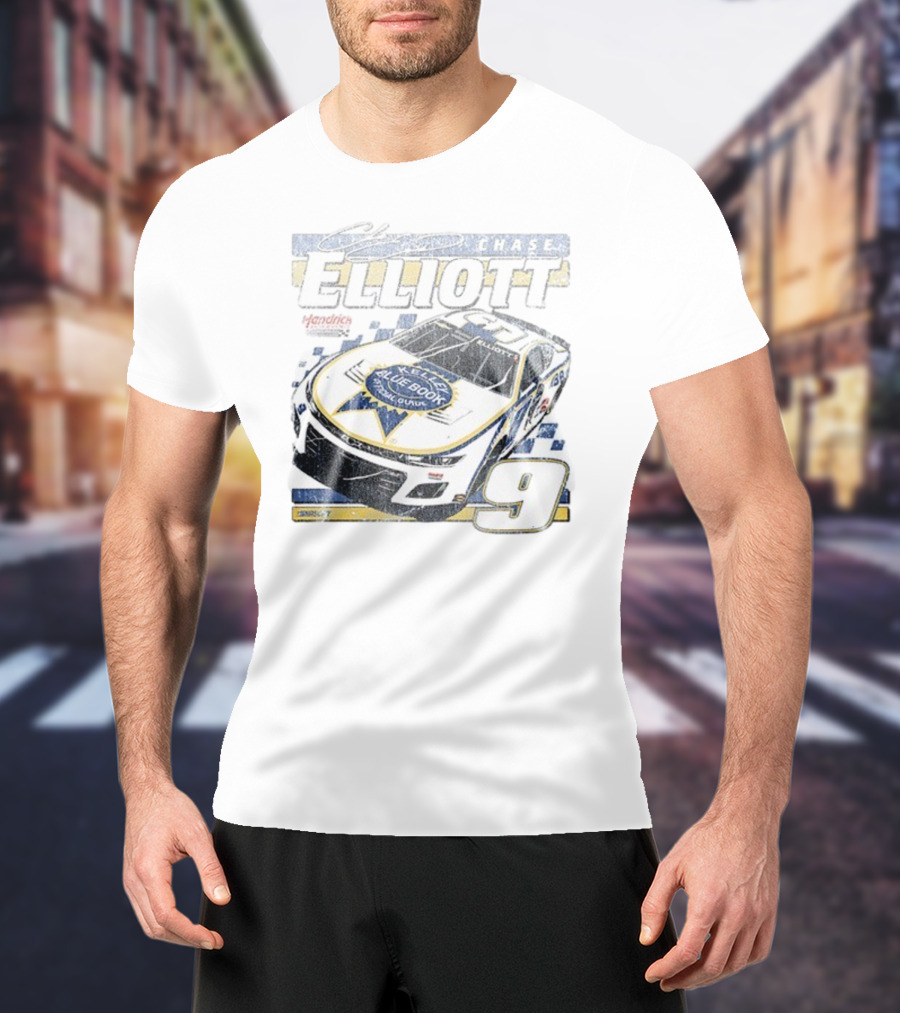 Chase Elliott Kelley Blue Book No. 9 Racing Hendrick Motorsports T-Shirt