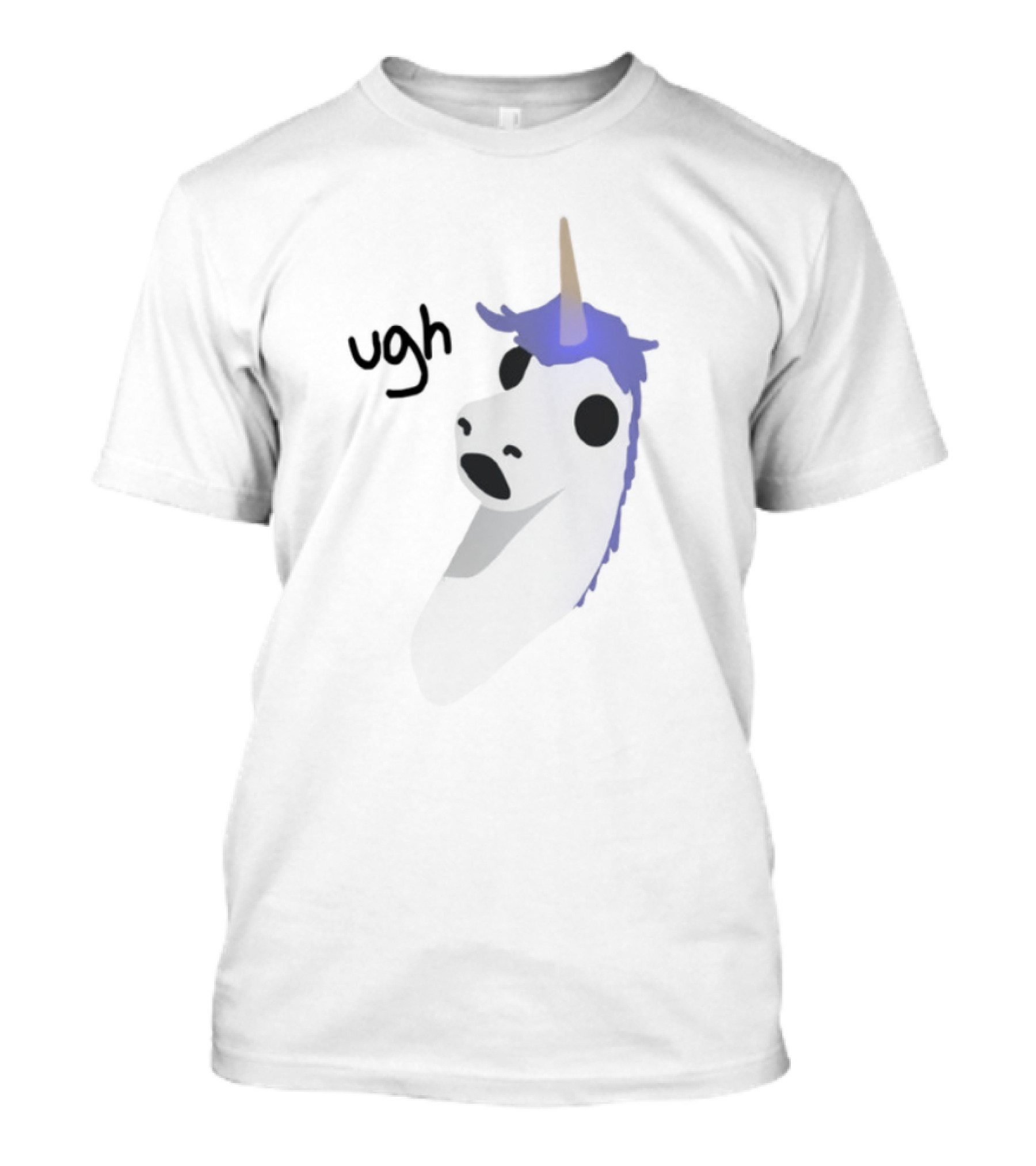 Ugh Dougdoug Unicorn Blue Orange Horn T-Shirt