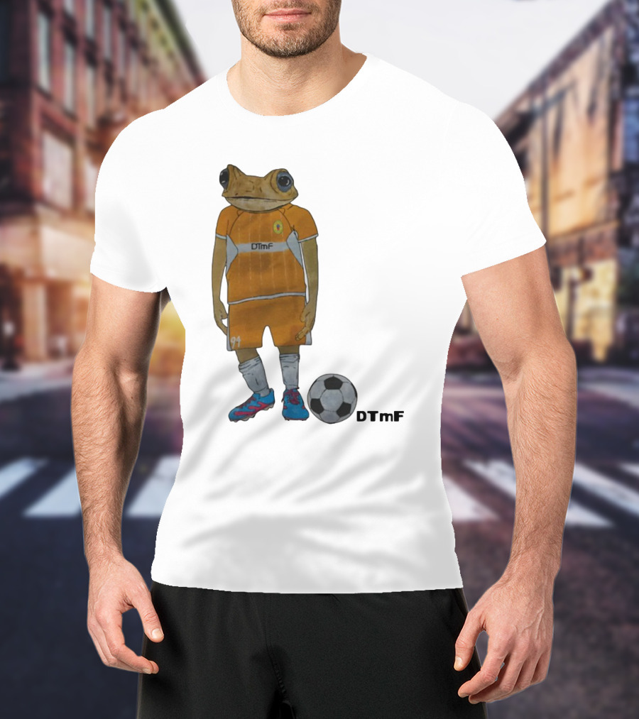Dtmf 91 Frog Soccer Player With Ball T-Shirt