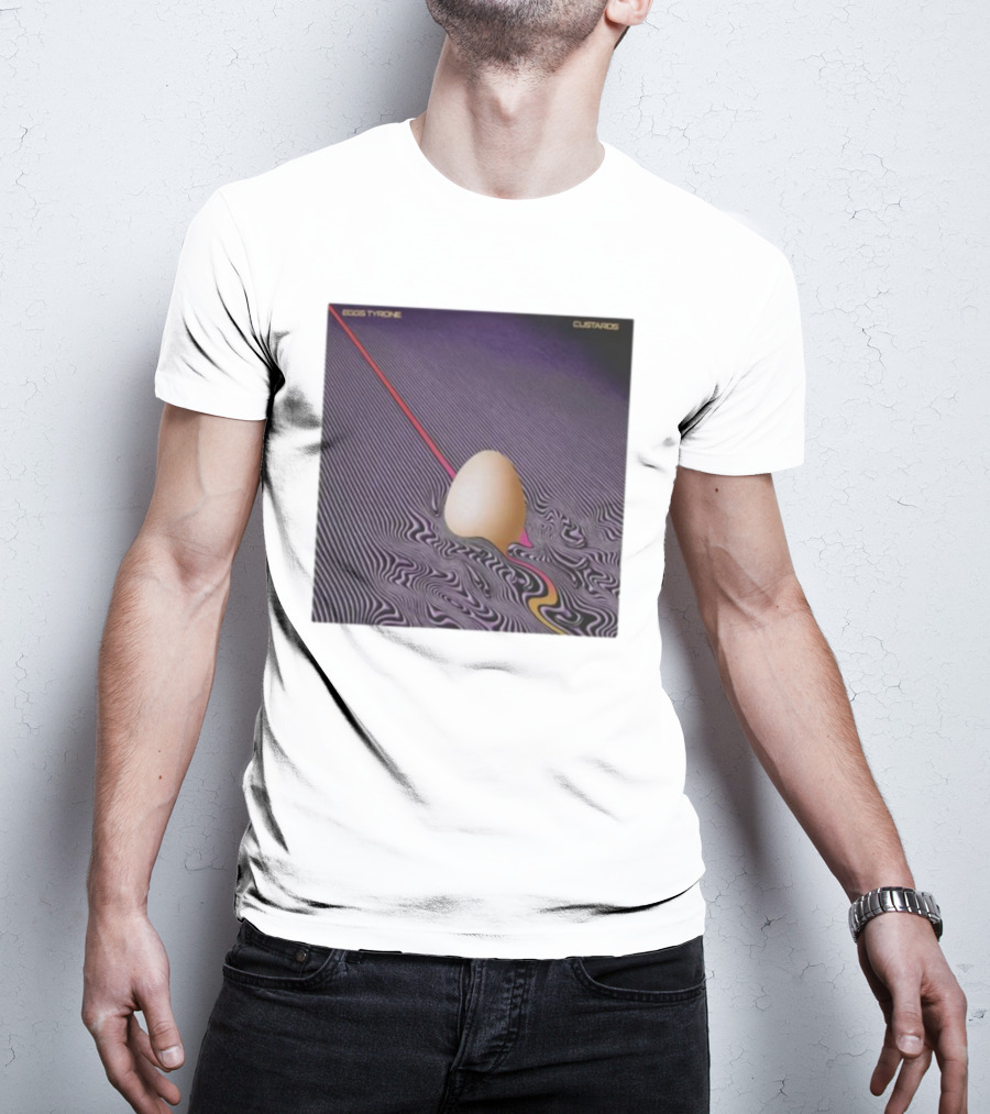 Eggs Tyrone Custards Optical Illusion Stripes With Egg T-Shirt