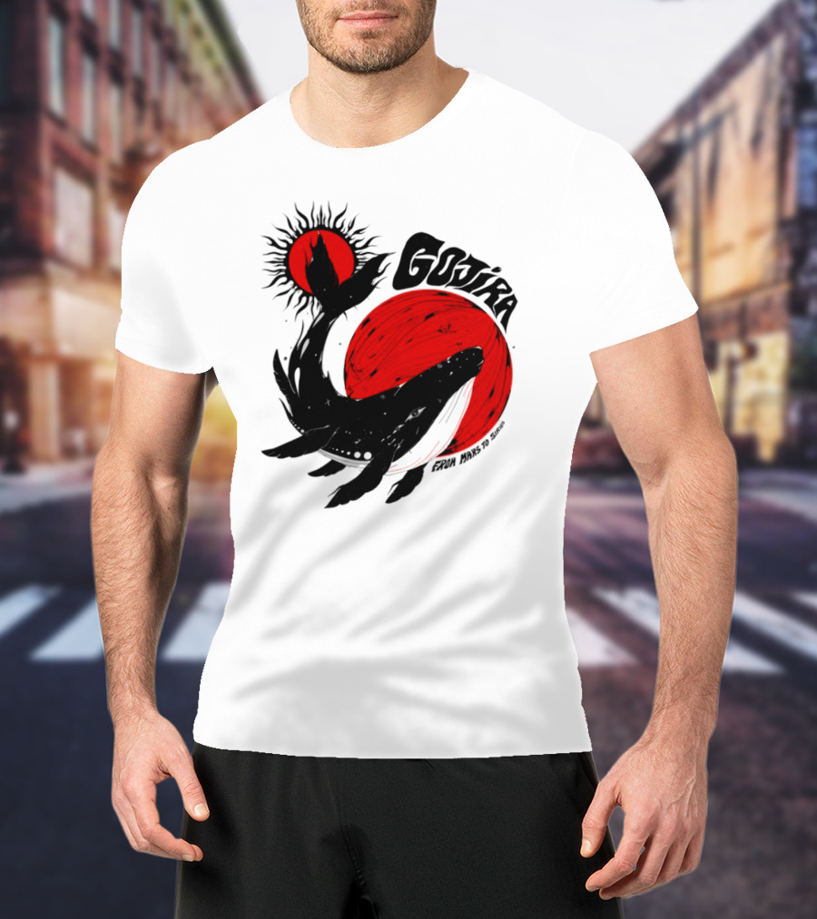Gojira Whale Red Moon Sun Cosmic Voyage T-Shirt