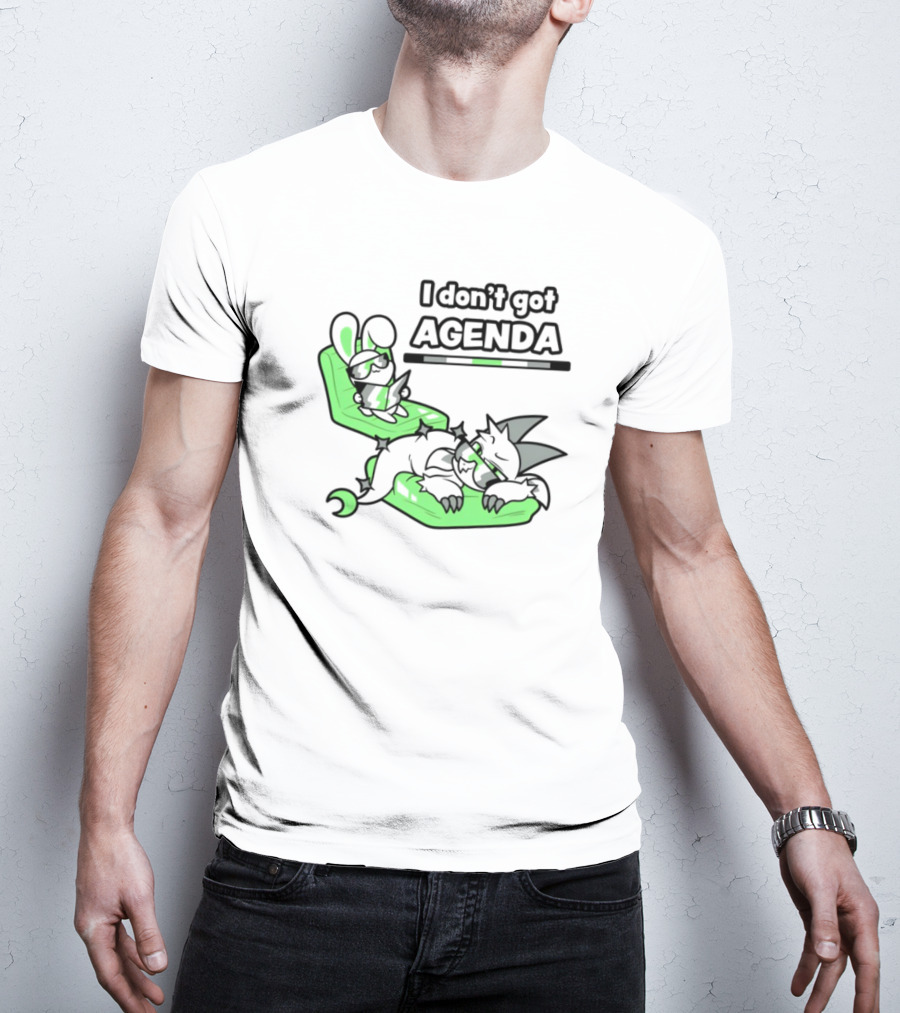 I Don’t Got Agenda Green Couch Cat And Mouse T-Shirt