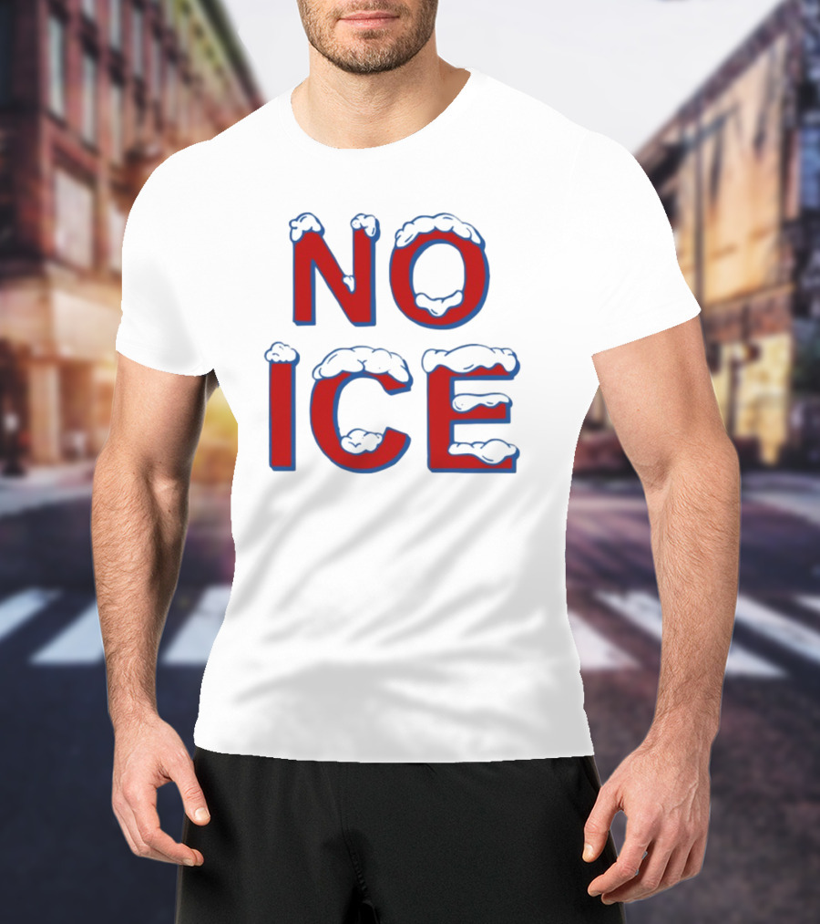 Julien Solomita No Ice Snow-Covered Text T-Shirt