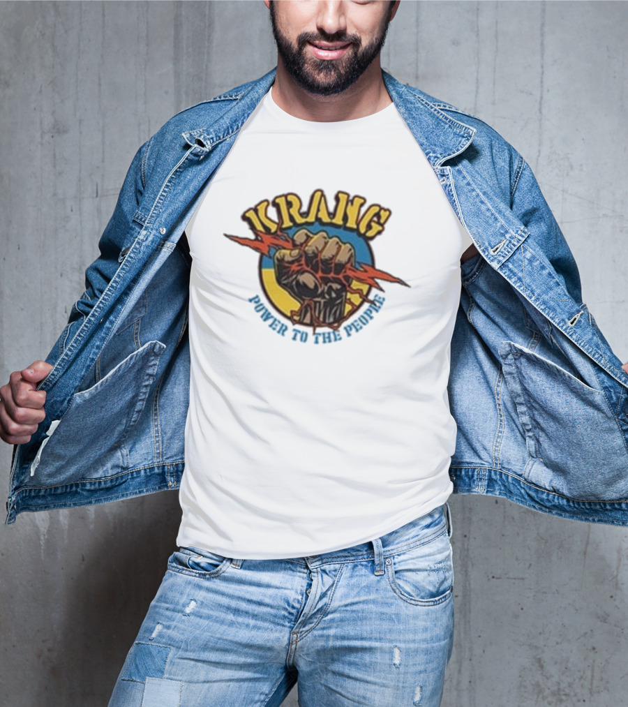 Krang Power To The People Fist With Lightning Bolt T-Shirt