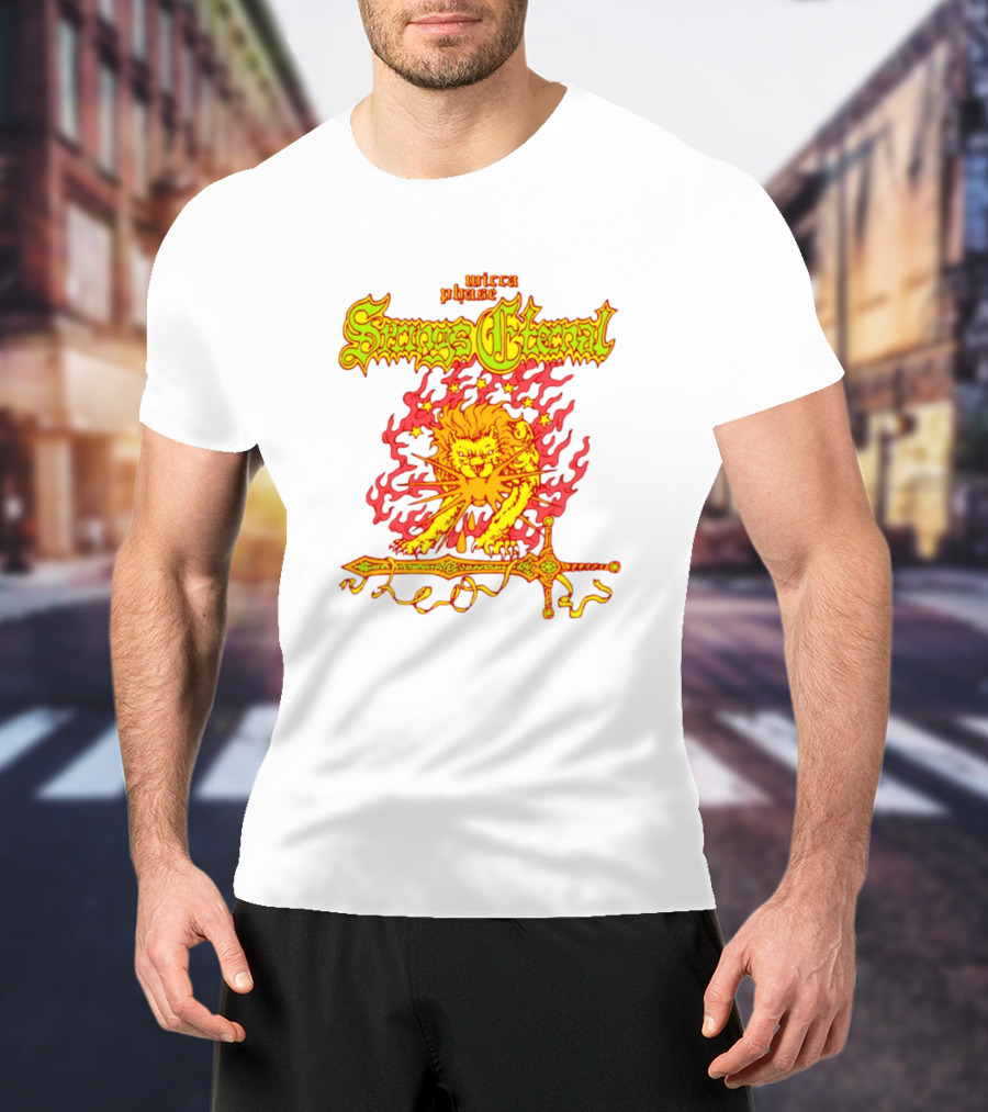 Mecca Blaze Springs Eternal Flaming Lion Sword Leo T-Shirt