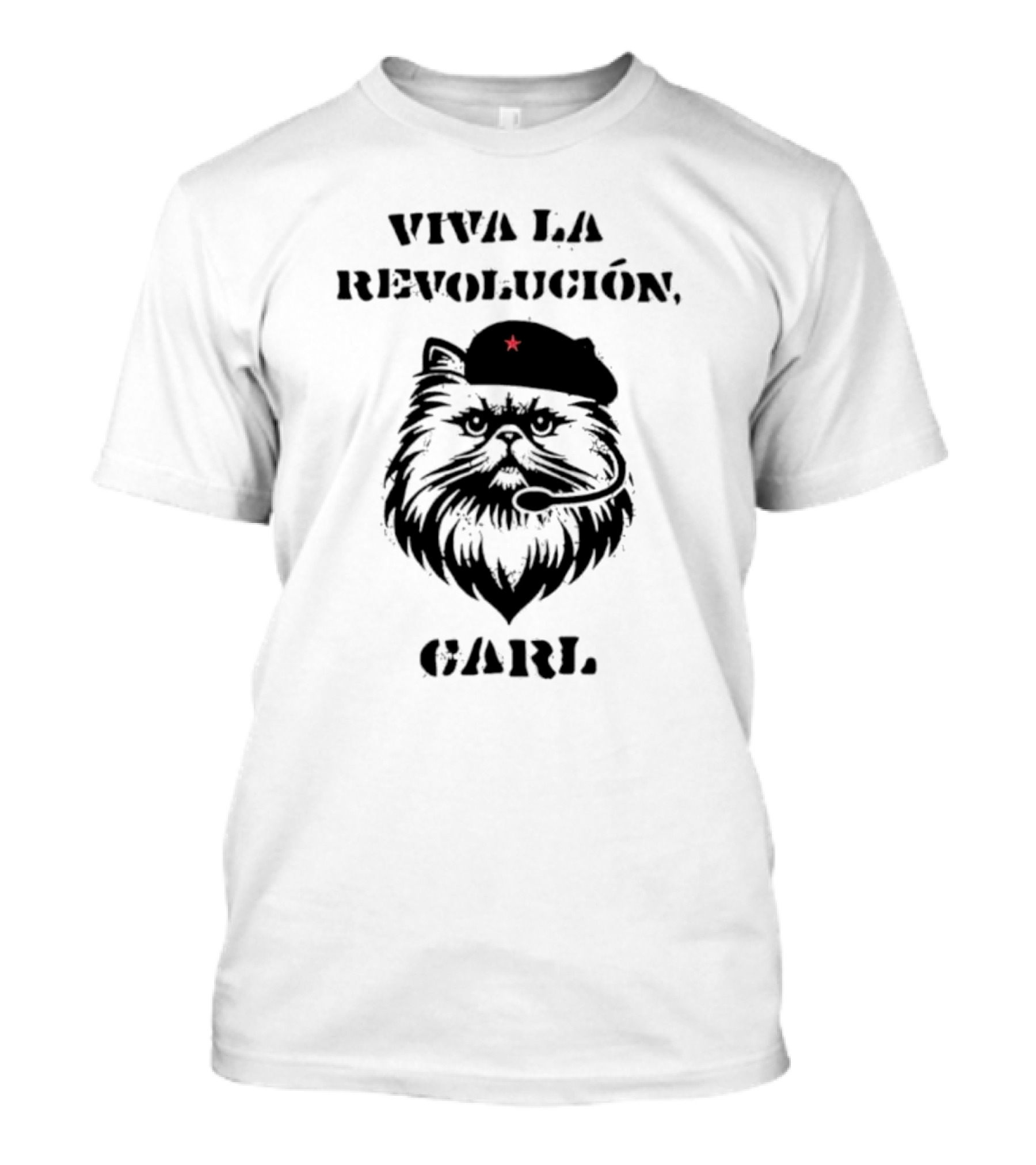 Viva La Revolucion Carl 2025 Cat Red Star Iconic Style T-Shirt