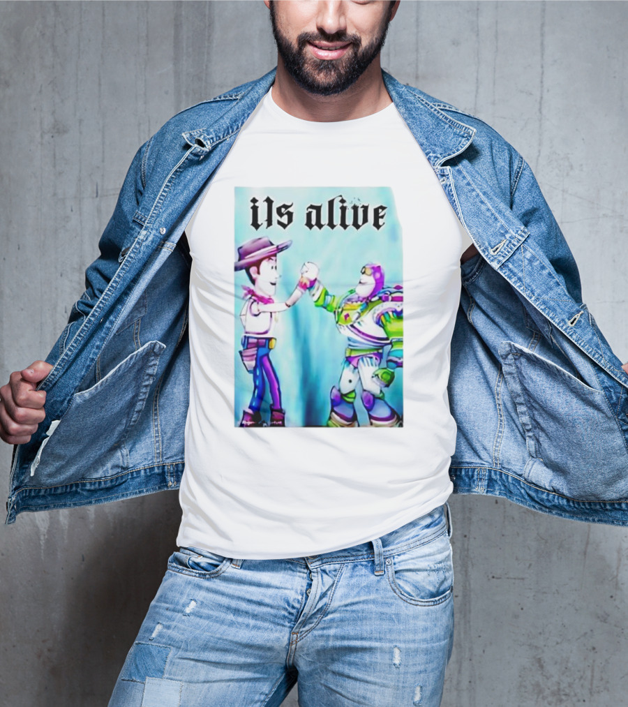 Ils Alive Woody And Buzz Lightyear Fist Bump T-Shirt