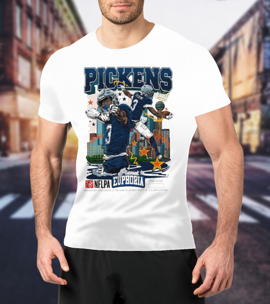 Pickens Planet Euphoria NFPLA Players Inc Iconic Sports Theme T-Shirt