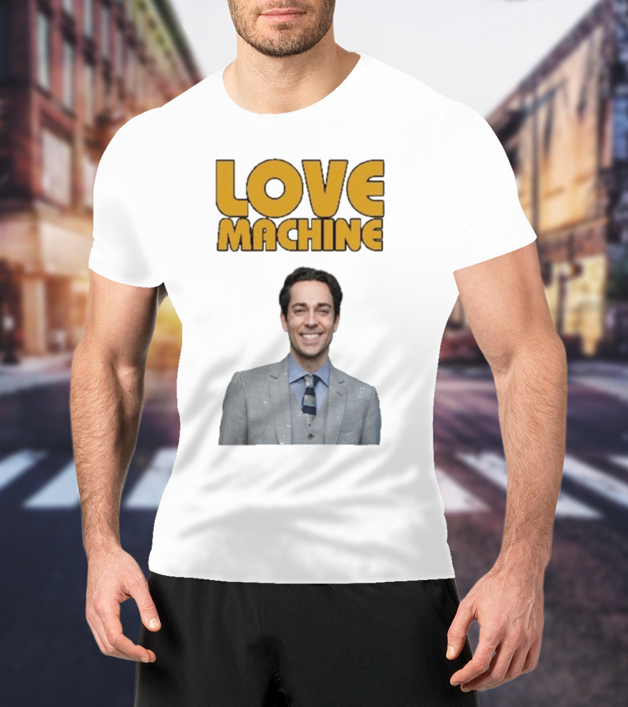 Zachary Levi Love Machine Raglan Smiling Style T-Shirt