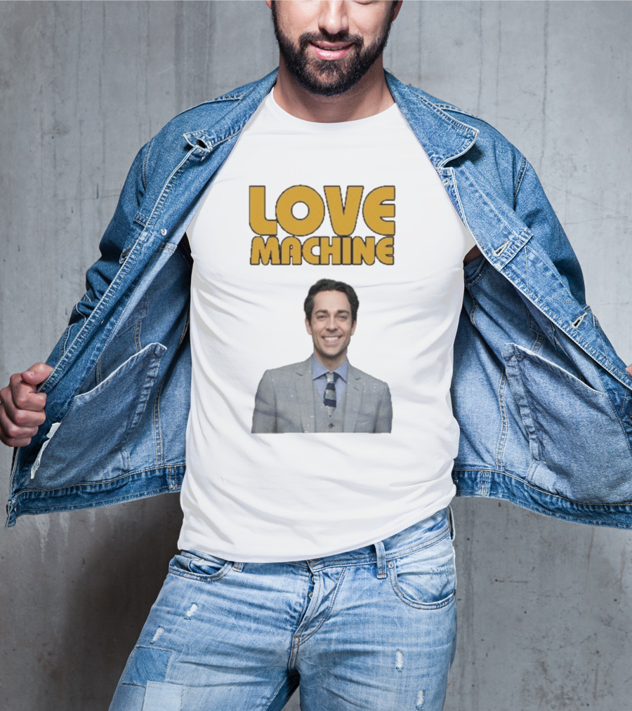 Zachary Levi Love Machine Raglan Smiling Style T-Shirt