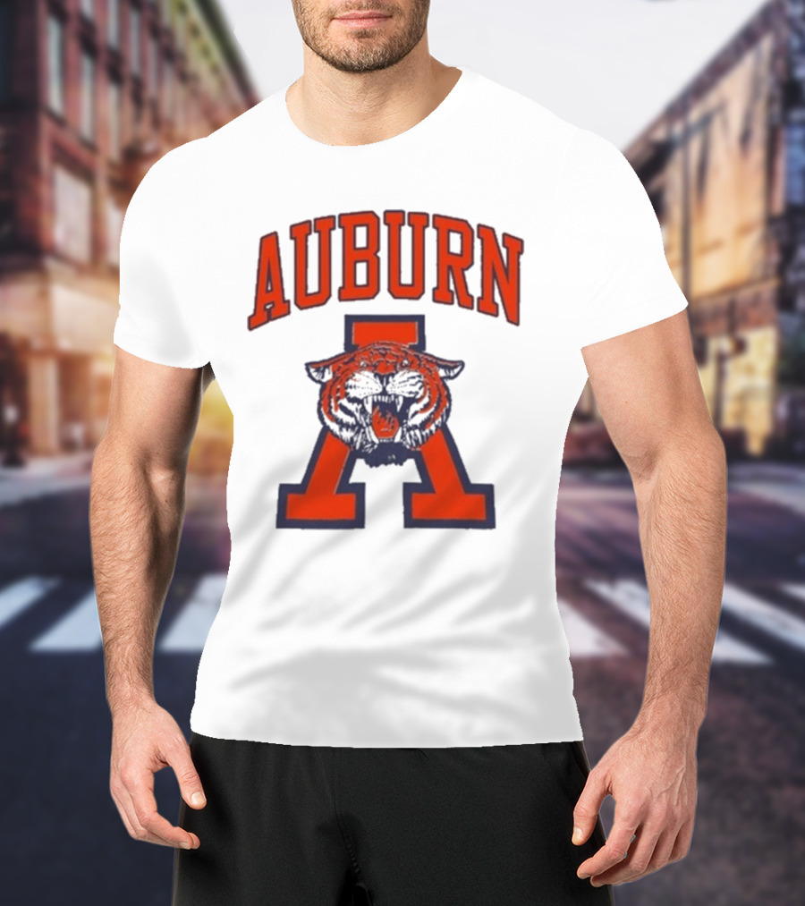 Auburn Tigers Roaring Vintage Logo Retro College Spirit T-Shirt