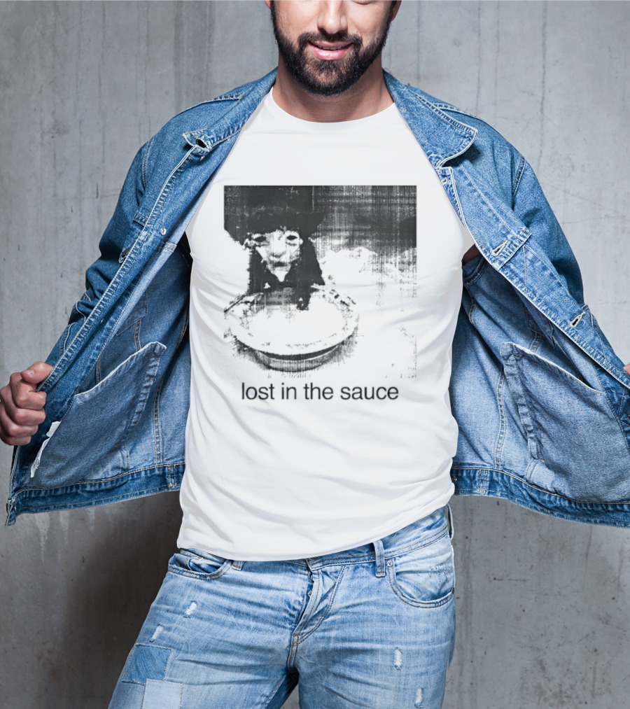 Lost In The Sauce Cat Image With Text T-Shirt