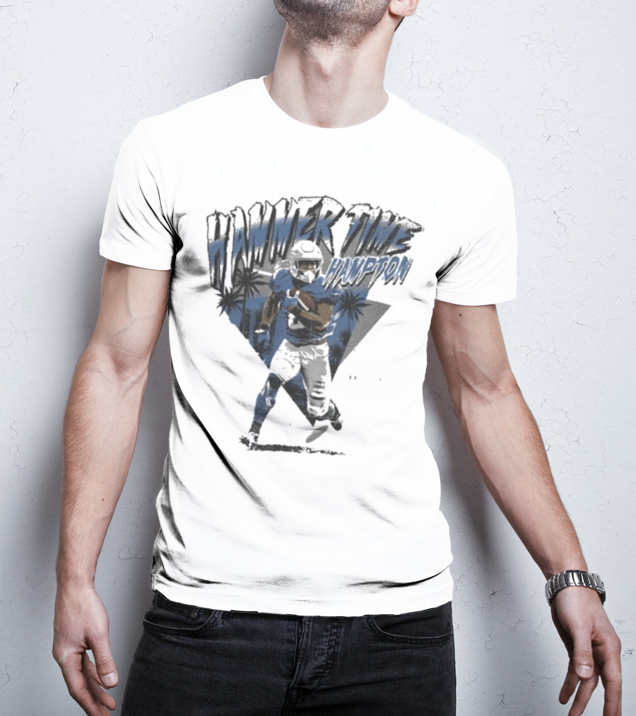 Hammer Time Hampton Los Angeles Chargers Football Palm Trees Icon T-Shirt