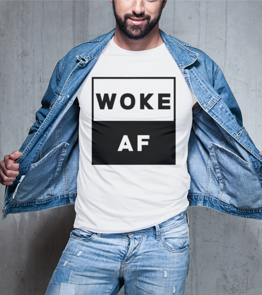 David Wearing Woke Af Bold Statement Trendy Phrase T-Shirt