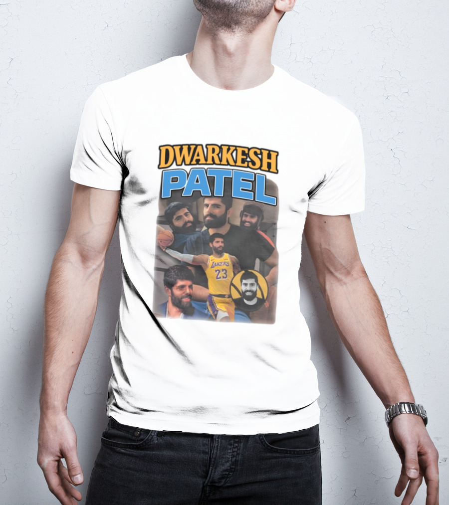Dwarkesh Patel Lakers 23 Basketball Tribute T-Shirt