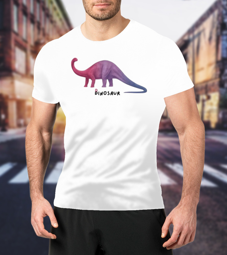 Pridecore Binosaur Dinosaur LGBTQ Rainbow Colors T-Shirt