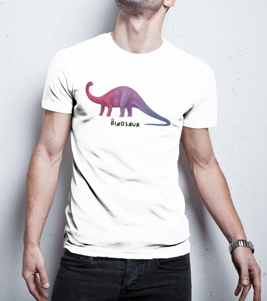 Pridecore Binosaur Dinosaur LGBTQ Rainbow Colors T-Shirt