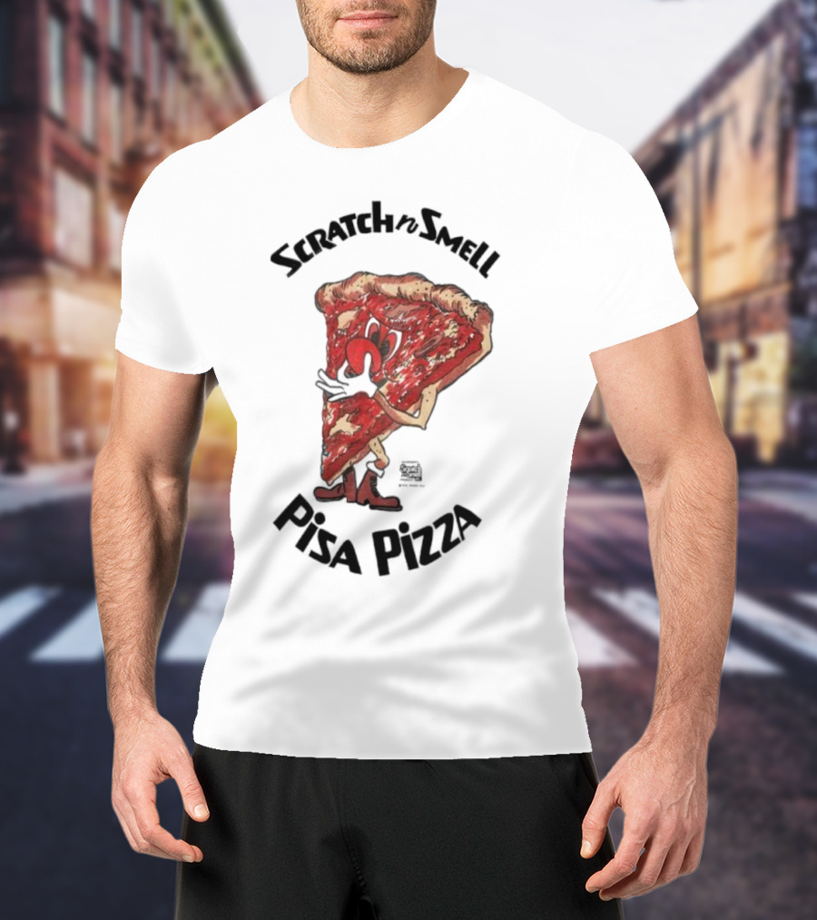Scratchn Smell Pisa Pizza Slice Fun T-Shirt