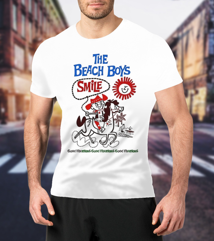 The Beach Boys Smile Album Artwork Sunshine Surfing Vibes T-Shirt