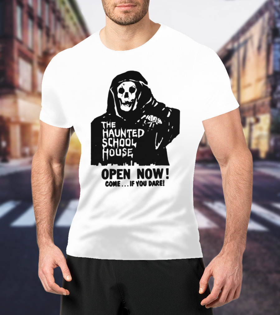 The Haunted School House Horror Movie Eerie Childhood Education Ghost Story T-Shirt