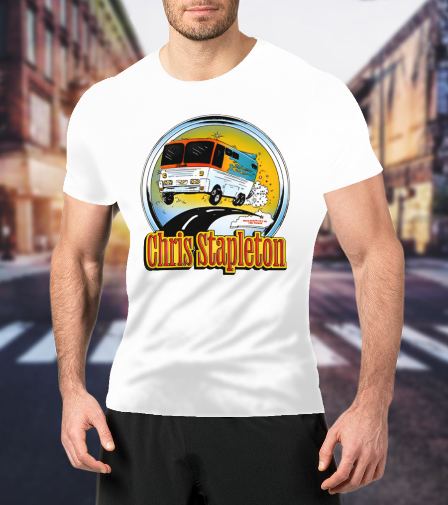 Chris Stapleton Youth Bus Flying Road Adventure T-Shirt