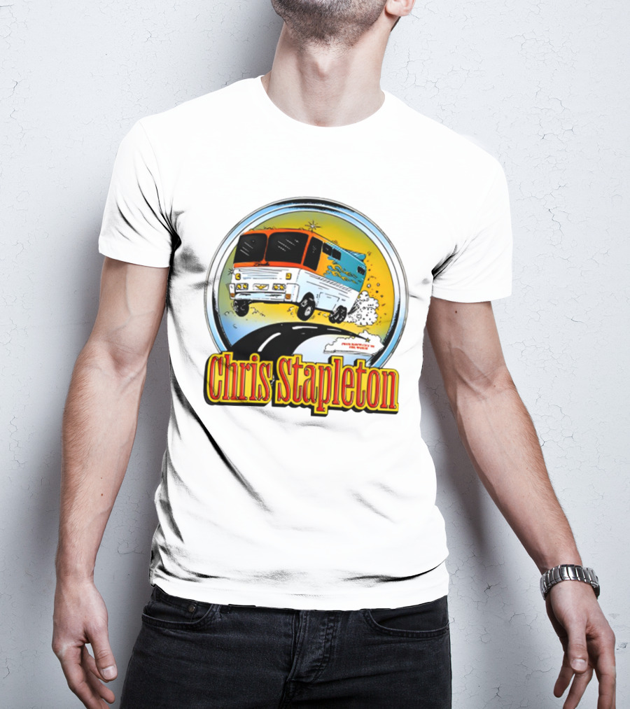 Chris Stapleton Youth Bus Flying Road Adventure T-Shirt