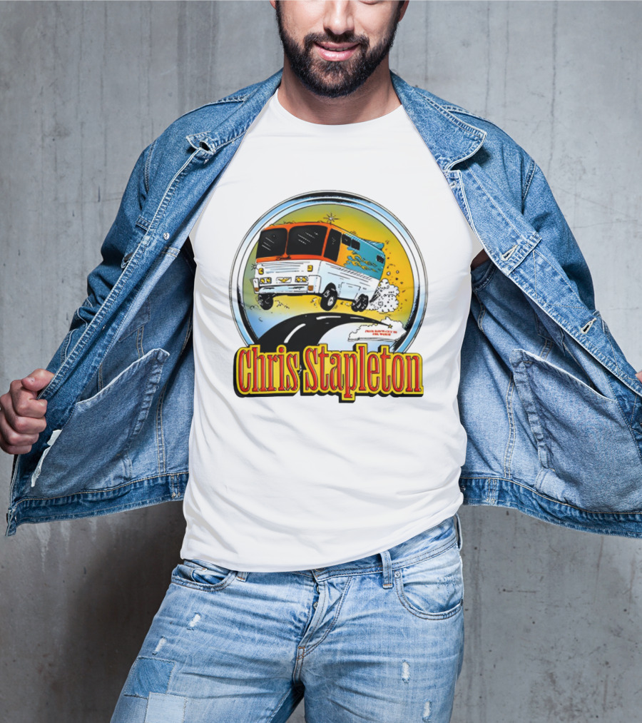 Chris Stapleton Youth Bus Flying Road Adventure T-Shirt