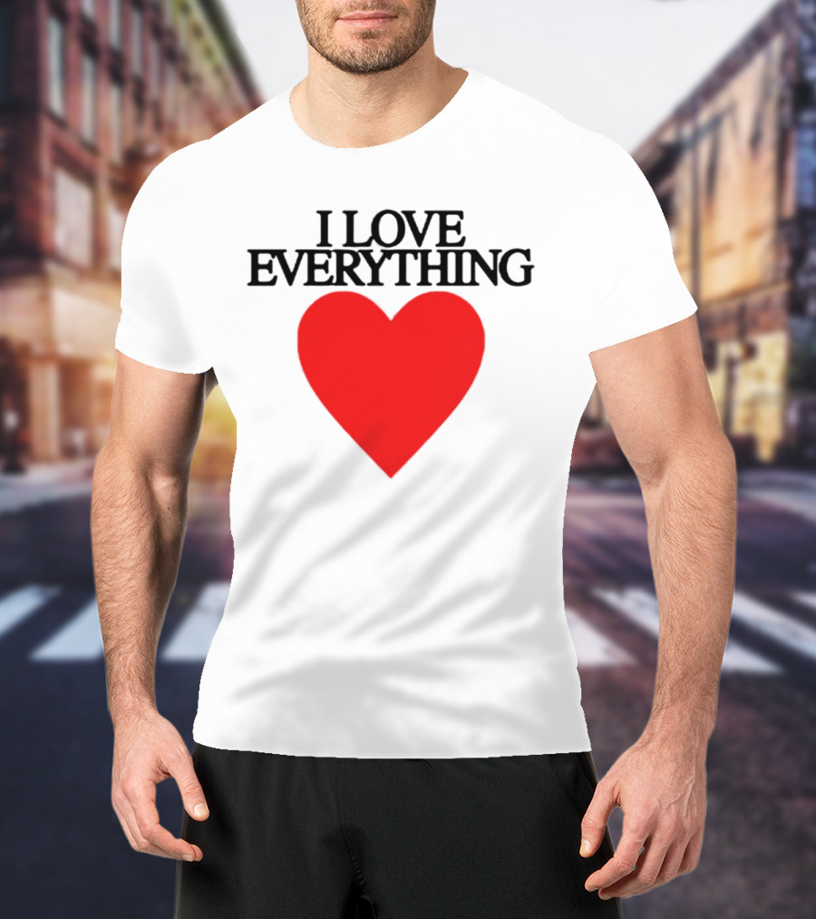 Mira Joyce I Love Everything Heart Red Graphic Style T-Shirt