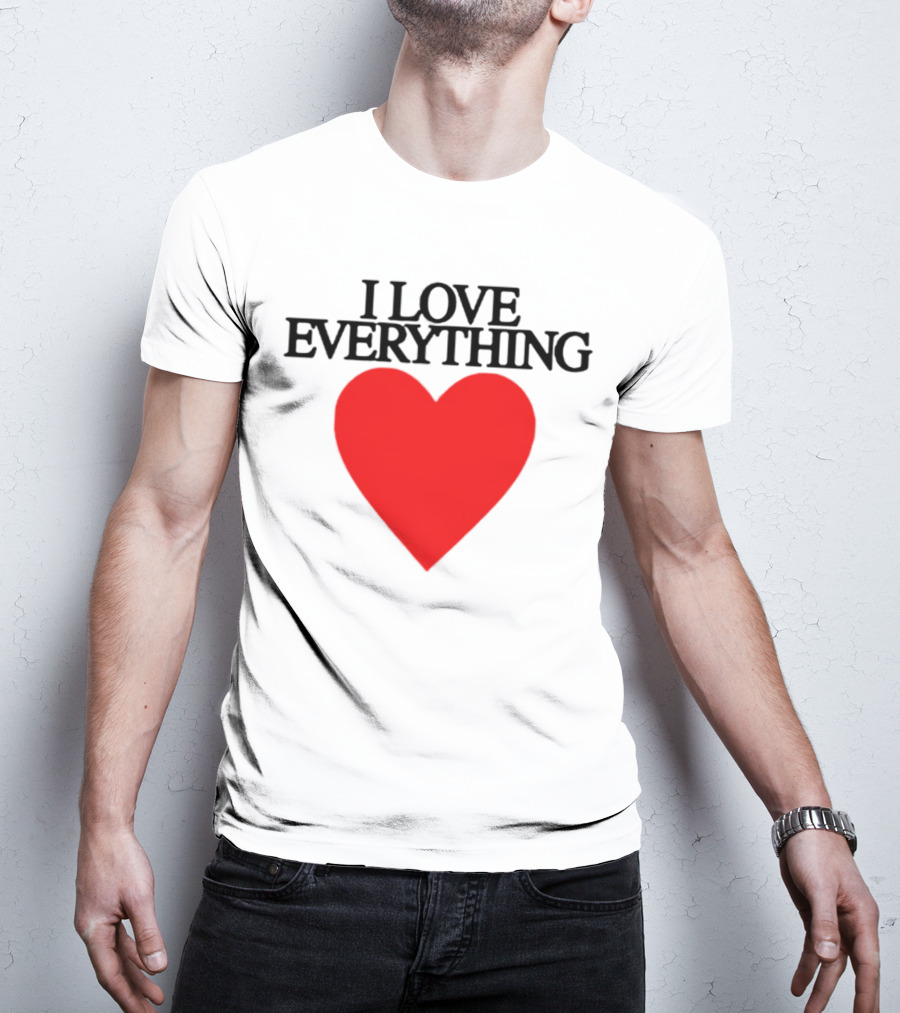 Mira Joyce I Love Everything Heart Red Graphic Style T-Shirt