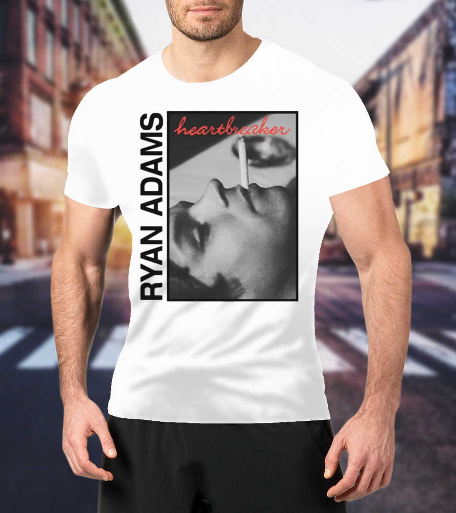 Ryan Adams Heartbreaker Anniversary Cigarette Portrait T-Shirt