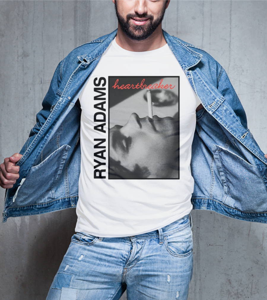 Ryan Adams Heartbreaker Anniversary Cigarette Portrait T-Shirt