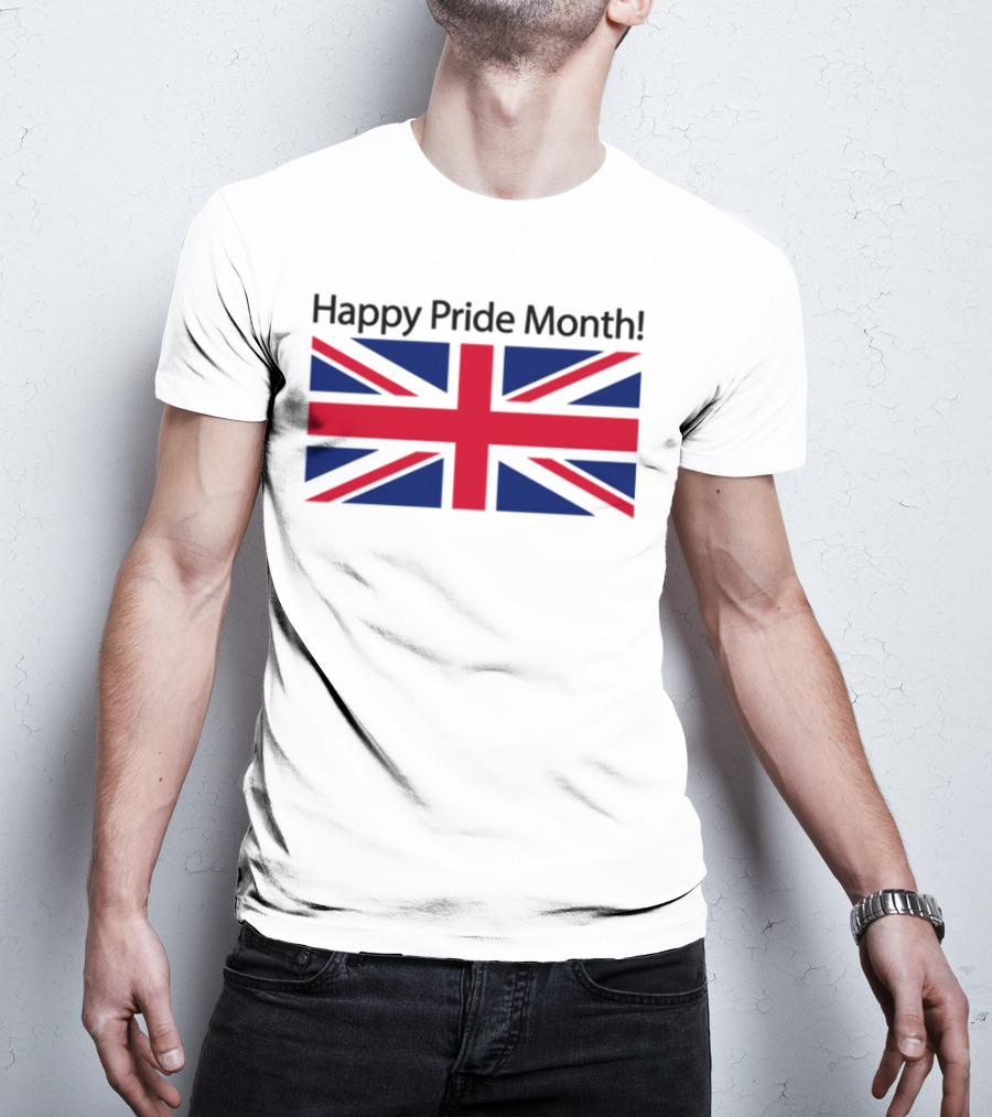 UK Flag Illegalshirts Happy Pride Month American Flag T-Shirt