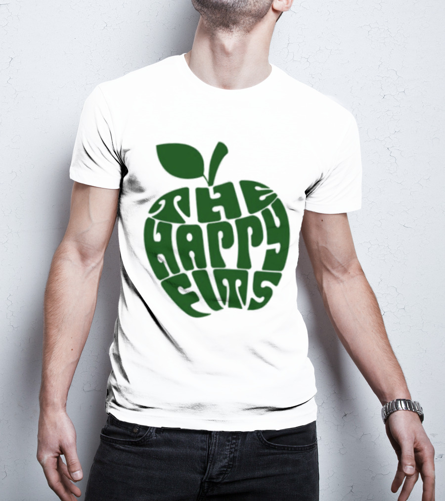 The Happy Fits Green Apple Text Art T-Shirt
