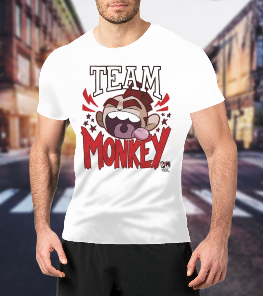 TEAM MONKEY BUNNY VS MONKEY TEAM SUPPORTERS FUN FACE T-Shirt