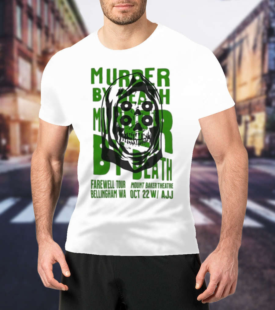 Murder By Death Farewell Tour Bellingham WA Oct 22 With AJJ 20th Anniversary T-Shirt