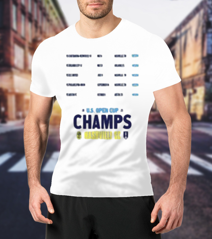 U.S. Open Cup Champs 2025 Nashville SC Concert Trophy T-Shirt