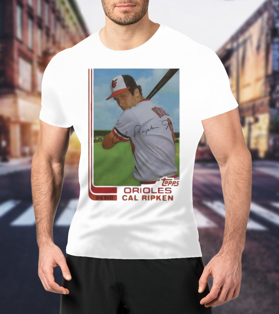 Cal Ripken Jr. Baltimore Orioles Baseball Card Topps MLB Signature Player T-Shirt