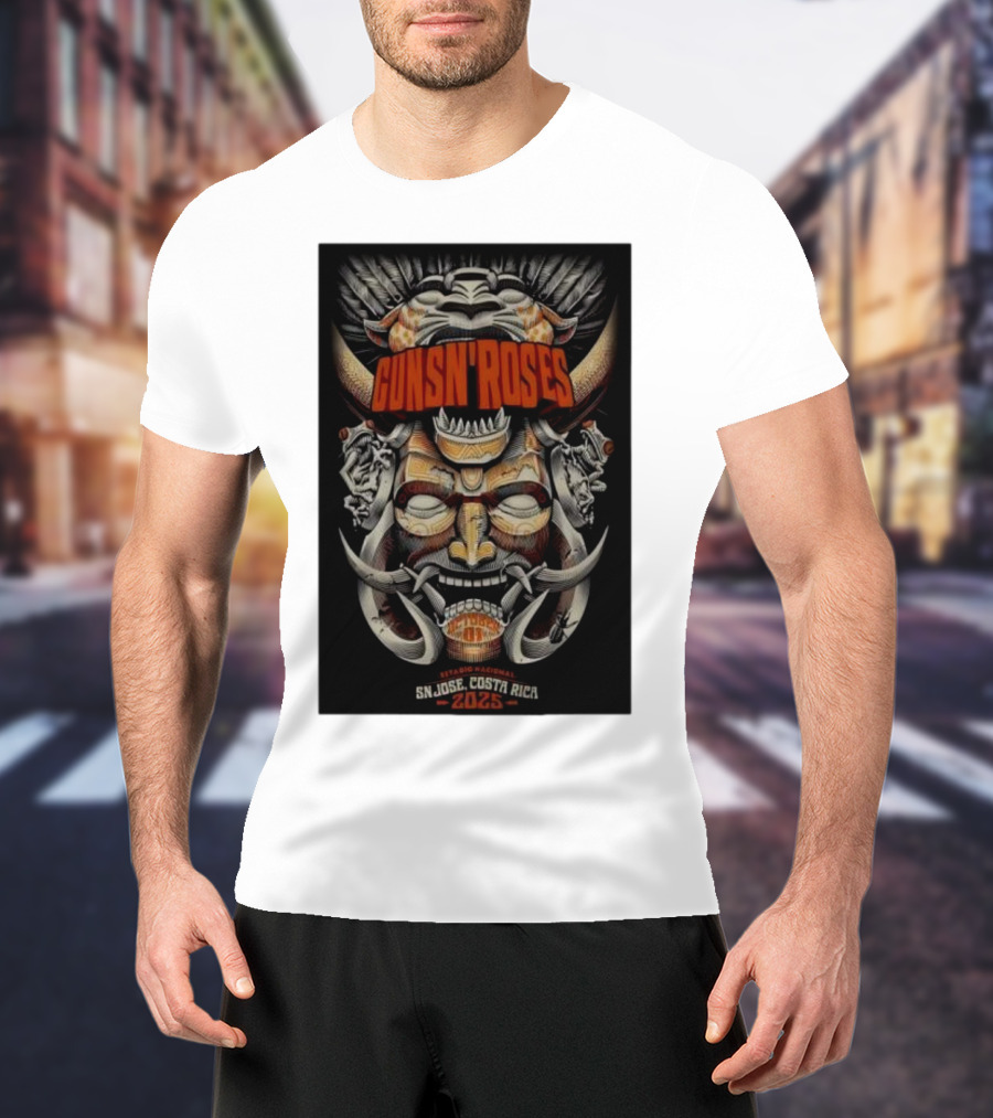 Guns N Roses Estadio Nacional San José Costa Rica 2025 T-Shirt