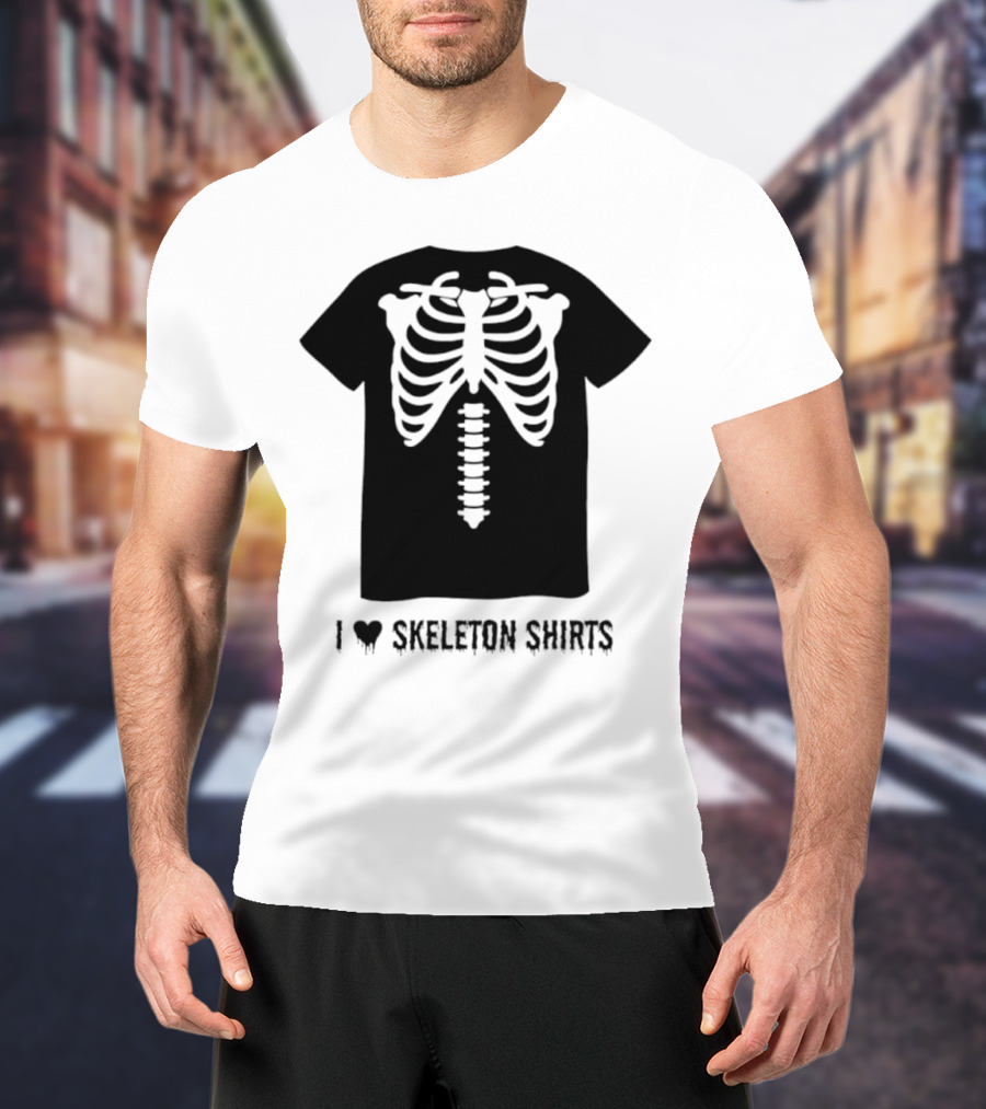 I Love Skeletons Heart Original Skeleton T-Shirt