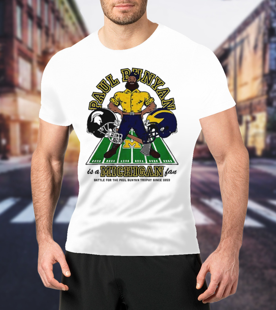 Paul Bunyan Michigan Wolverines M Helmet Since 1952 T-Shirt