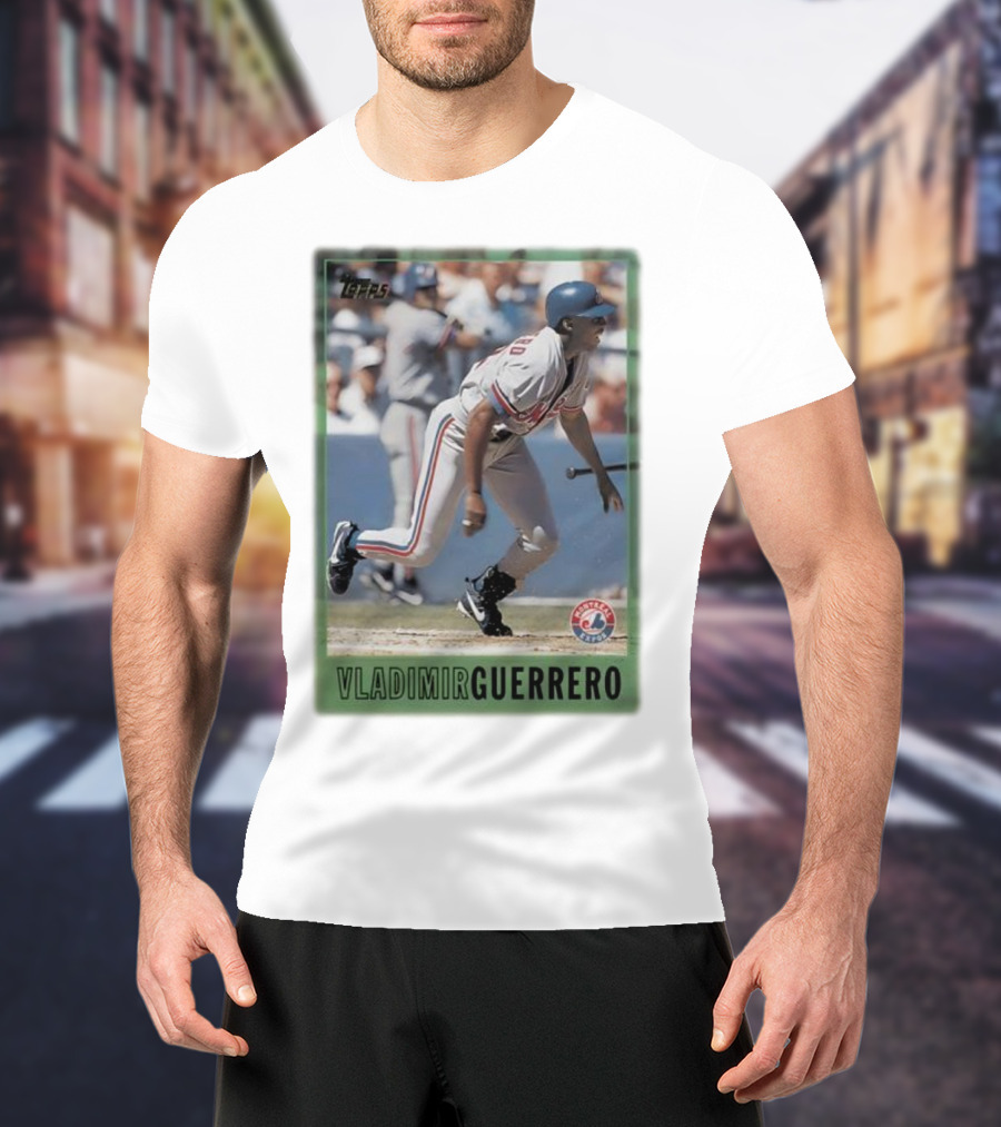 Montreal Expos Vladimir Guerrero MLB Topps Baseball Card T-Shirt