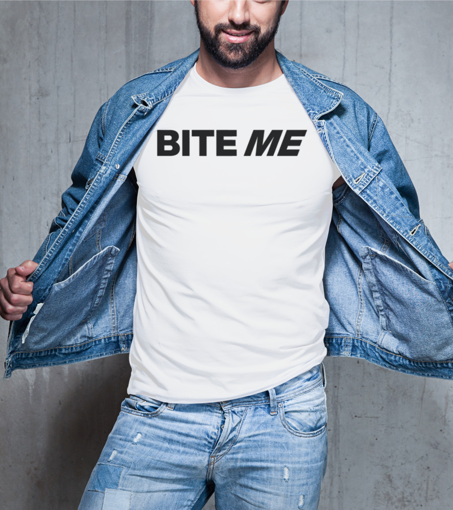 Bite Me Vampire Fangs Halloween Graphic T-Shirt