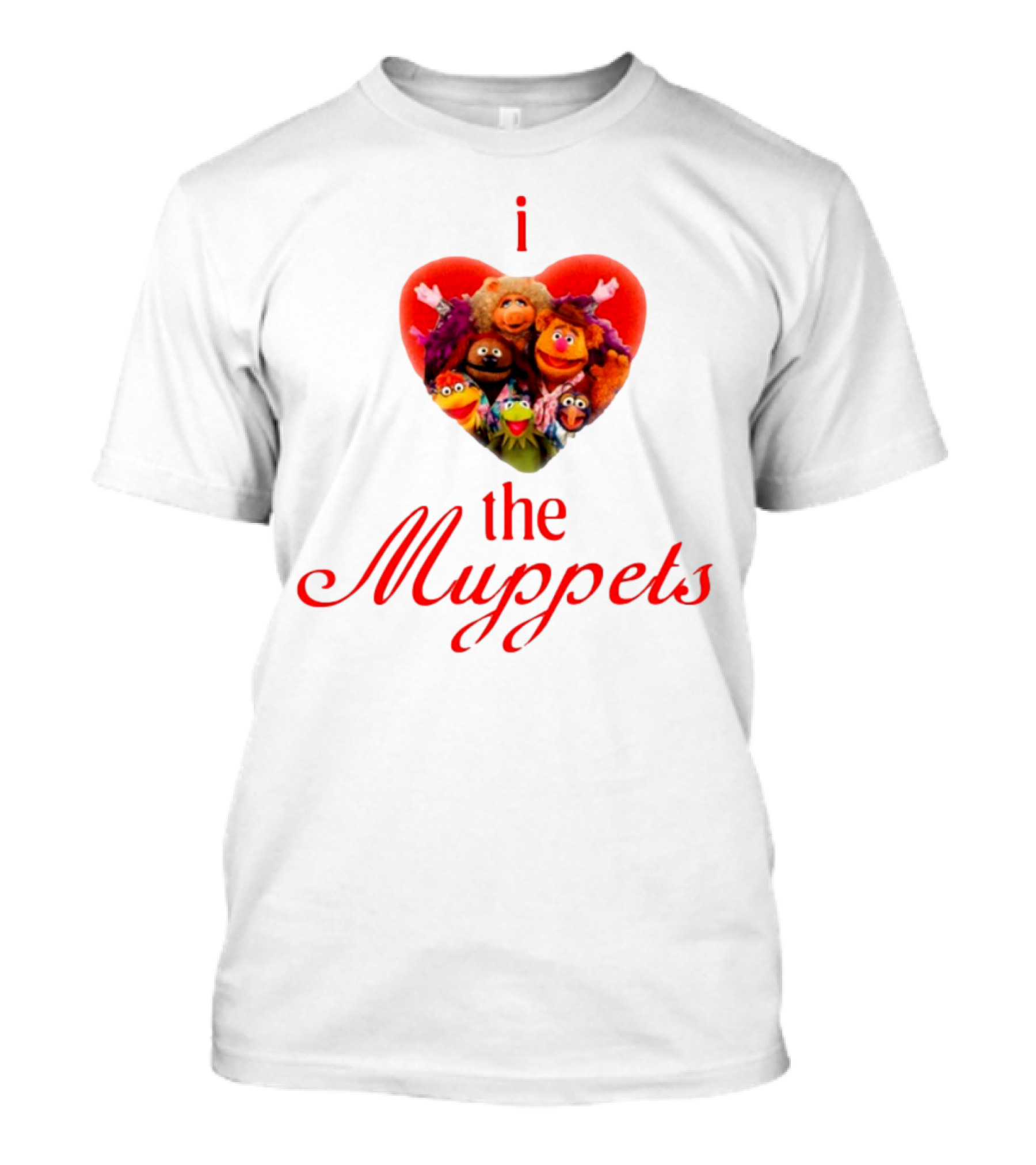 I Love The Muppets Characters Heart Group Image T-Shirt
