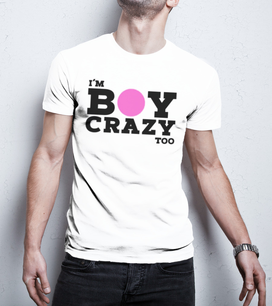 Kesha I'm Boy Crazy Too Pink Circle T-Shirt