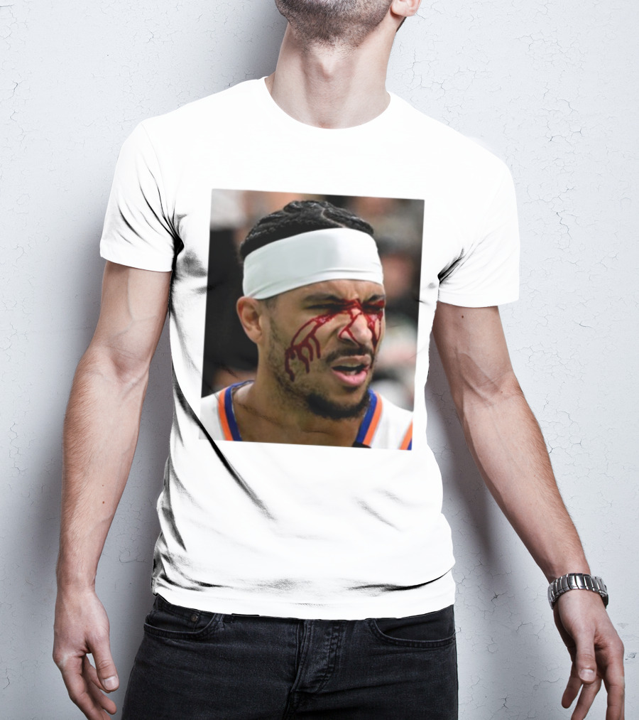 Limited Edition Josh Hart New York Knicks Elbowed Face Moment T-Shirt