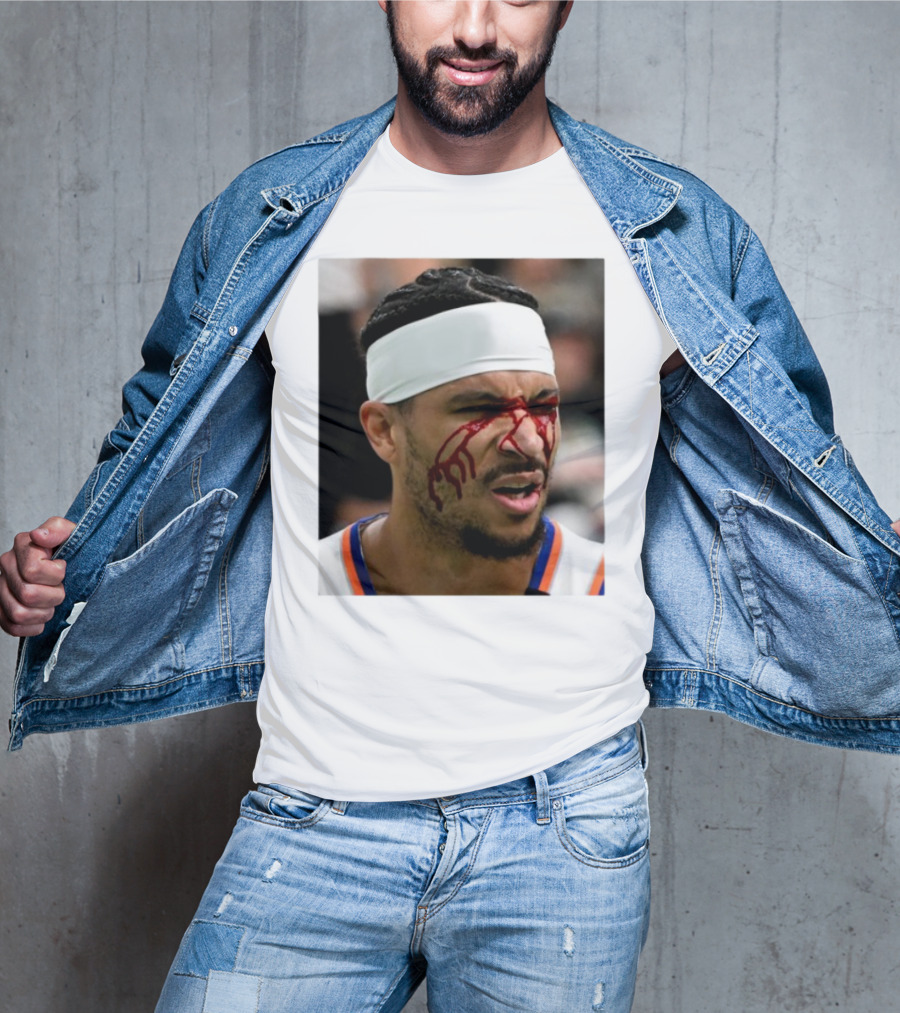 Limited Edition Josh Hart New York Knicks Elbowed Face Moment T-Shirt